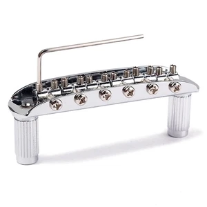 Metal Chrome Guitar Bridge Assembly For Folk Wooden Guitar 6 String Guitar s - Picture 1 of 5