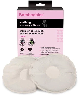 BAMBOOBIES Women’s Soothing Nursing Pillows, Natural, Heating Pad or Cold - Image 1 of 2