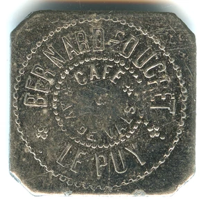 Necessity, token 12 c 1/2, Café Bernard Ducret, LE PUY n°280 - Picture 1 of 2