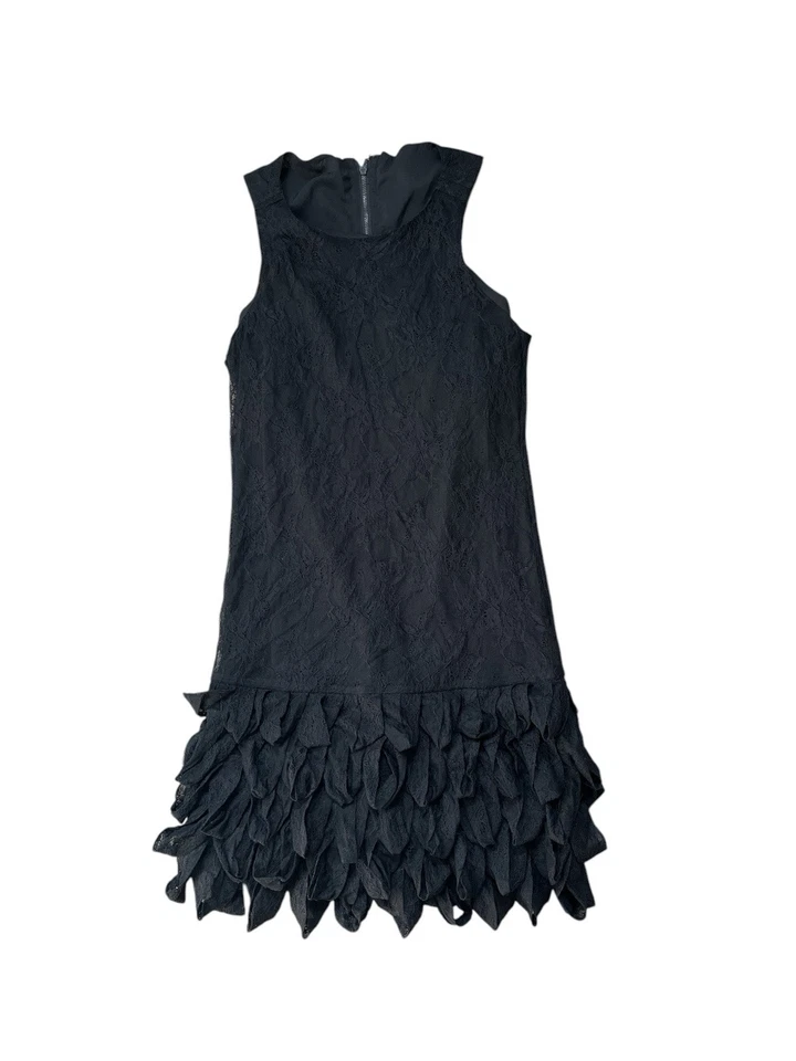 Vestido Randi Alice + Olivia Negro Seda Encaje Pequeño Foto 1 de 4