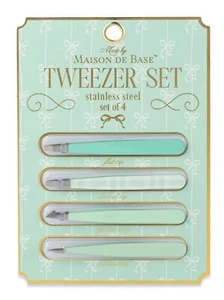 Maison de Base 4 pc Tweezer Set - New - Picture 1 of 2