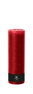4x Kerzen 300x98mm Farbe Rubinrot durchgefärbte Rustik Kerzen- Kerzen Wiedemann - Picture 1 of 1