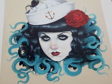 Original Art Painting Head of Medusa Zombie Goth Woman Signed & Numbered
