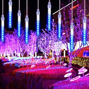 120/192/384 LED Waterproof Meteor Shower Rain Garden Tree Light Xmas Decor Light - Picture 1 of 30