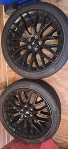 pirelli tires with black mustang rims. Front are 255/40/19 back are 275/40/19 - Picture 1 of 2