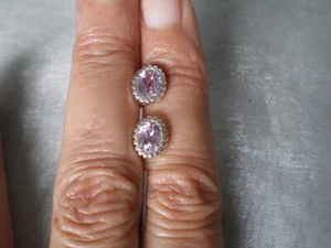 Rose du Maroc Amethyst stud earrings, 1.5 carats, 2.18 grams 925 Sterling Silver - Picture 1 of 10