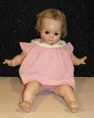 Boneca bebê vintage Madame Alexander Puddin com porca 1965 corpo loiro macio 20"" - Imagem 1 de 4