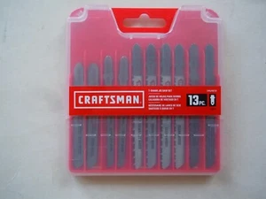 New Craftsman 13 Piece T-Shank Multi-Purpose Jigsaw Blade Set WT Storage Case - Picture 1 of 2