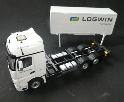 NZG Art.8451/01 Mercedes Benz 1:50 - Actros FH25 6x2 "Logwin " Wechselbrücke OVP - Bild 1 von 4