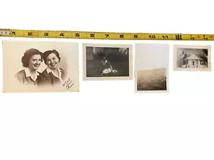 Personal Black & White Photos 1943 Lovely Ladies, Farm Farmhouse Midwest WW2 VTG - Picture 1 of 8
