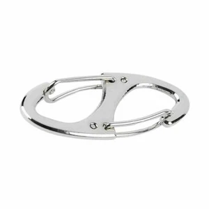 LLAVEROS PLATEADOS CON CLIP MOSQUETÓN, 41 mm de largo, clips pequeños ~ carga 15 kg - Imagen 1 de 5