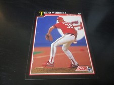 todd worrell (st. louis cardinals - pitcher) 1991 score CARD #807 MINT condition