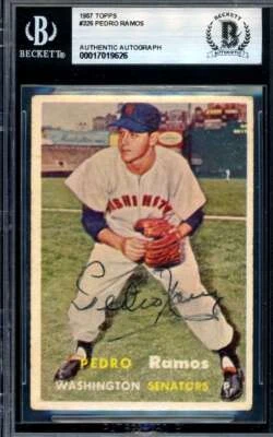 Pedro Ramos Beckett BAS Signed 1957 Topps Autograph - Image 1 of 2
