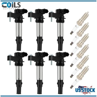 6 bobinas de encendido y bujías aptas para Saab 9-3 V6 2,8 L Turbo 2006 2007 2008 2009 Foto 1 de 4