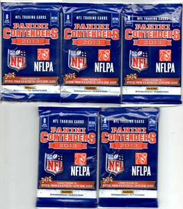 2013 Panini Contenders Football Retail Packs - 5 Packs: Travis Kelce Rookie Year - Picture 1 of 1