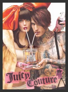Juicy Couture fragancia pareja tatuada década de 2000 anuncio impreso 2007 - Imagen 1 de 1