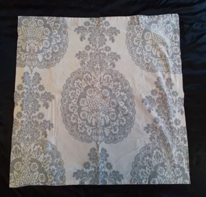 Pottery Barn Lucianna Medallion Euro Size Sham Gray Floral White Floral Luxury - Picture 1 of 13