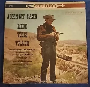 1960 Johnny Cash Ride This Train LP Stereo Vinyl Columbia - Picture 1 of 8