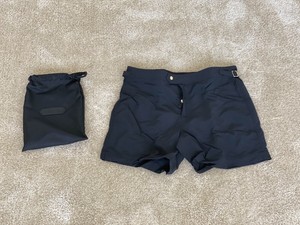 mens metallic gold swim shorts