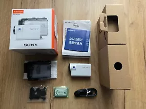 Sony HDR-AS300 Action Sports Camera Travel Camcorder Video With Aquabox White - Picture 1 of 8