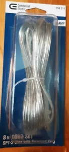Ready for Wiring - 8 ft. Silver Lamp Cord & Molded Plug Set with Stripped Ends - Picture 1 of 4