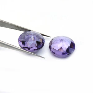 WUNDERSCHÖNER 10,00 CTS 2 STCK. RUNDER GESCHNITTENER AMETHYST EDELSTEIN $ NR! - Bild 1 von 3