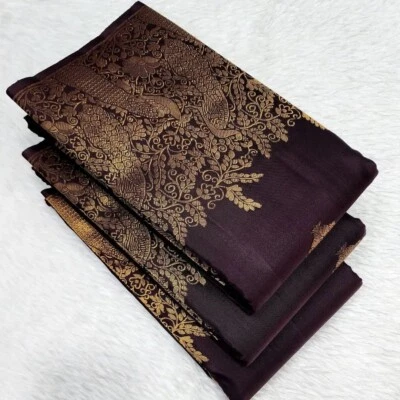 DECENT FABRIC Sari Designer Indian Saree Hochzeit Festival Bollywood Party Wear Arbeit Neu