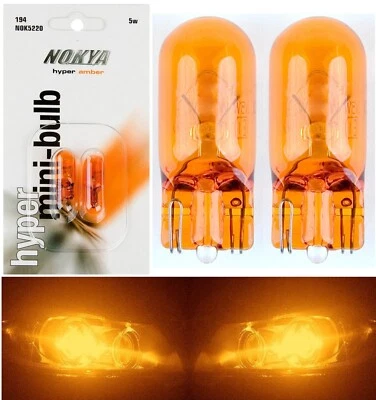 Nokya 194 168 2825 Nok5220 5W Amber Two Bulbs License Plate Light Halogen Lamp - Image 1 of 4