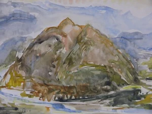 Eduard Steiner Akademie München Studium b. Emil Preetorius Landschaft 1946 (66) - Picture 1 of 8