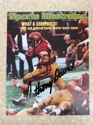 Фотография с автографом Энтони Дэвиса 8 x 10 дюймов трояны USC «Убийца из Нотр-Дама» - Изображение 1 из 2