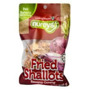 8X100g ORIGINAL CHALOTES FRITOS CRUJIENTES FRESCOS BAWANG GORENG NUREYS MARCA HALAL - Imagen 1 de 5
