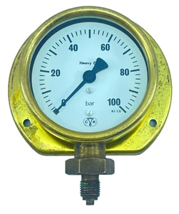 Clausen Kaldager 45205-93 CK 0-100 Bar Heavy Duty Manometer Gauges - Picture 1 of 12