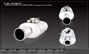 X-Force Varex Schalldämpfer hinten 6"" x 10"" x 15""/3"" Einlass/4"" Auslass - Bild 1 von 3