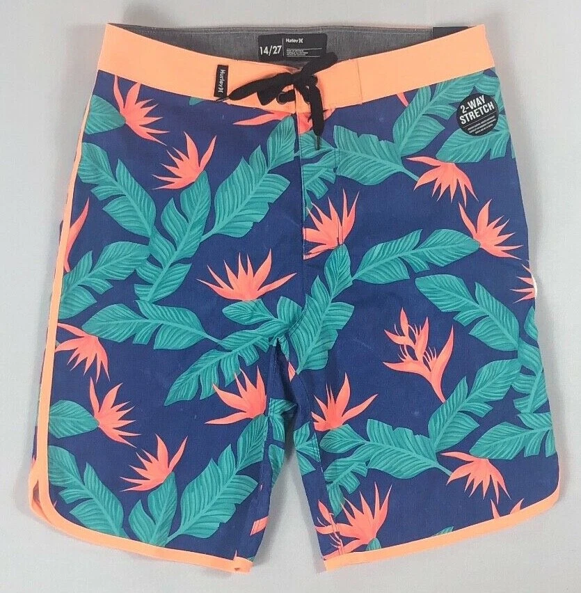 Bermuda de natação masculina juvenil Hurley 2 vias elástica NOVO - Imagem 1 de 1