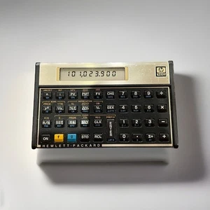 Hewlett Packard HP 12C Financial Calculator With Original Leather Case Tested - Bild 1 von 9