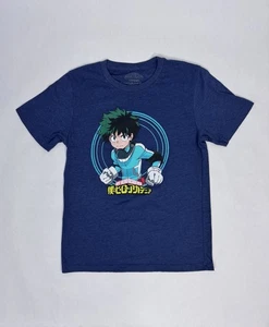 My Hero Academia Midoriya Graphic Shirt Slv Tee - Navy - Youth Large - NWOT - Picture 1 of 4