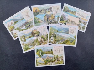 Carte série de 6 Au Bon Marché " Montagnes de France " (16,5x12 cm) voir scan - Picture 1 of 13