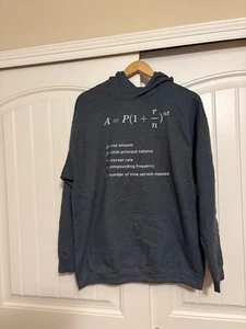 Sudadera con Capucha Gráfica Compound Interest Formula Para Hombre Grande Gris Oscuro - Imagen 1 de 3
