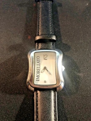 Reloj Hombre Morellato S020E010 Marcador Diamante 30mm NUEVA CORREA DE CUERO/BATERÍA Foto 1 de 4