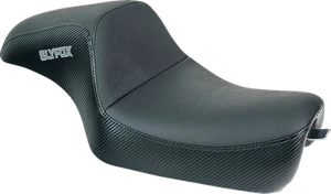 SLYFOX Drifter Seat - Gray Logo - Black Vinyl w/ Slipstop - Carbon Fiber - XL - Picture 1 of 6