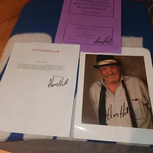 Henry Hill The Original Goodfella Autograph Bundle, 8x10 Photo, Ty Letter & Coa - Picture 1 of 5