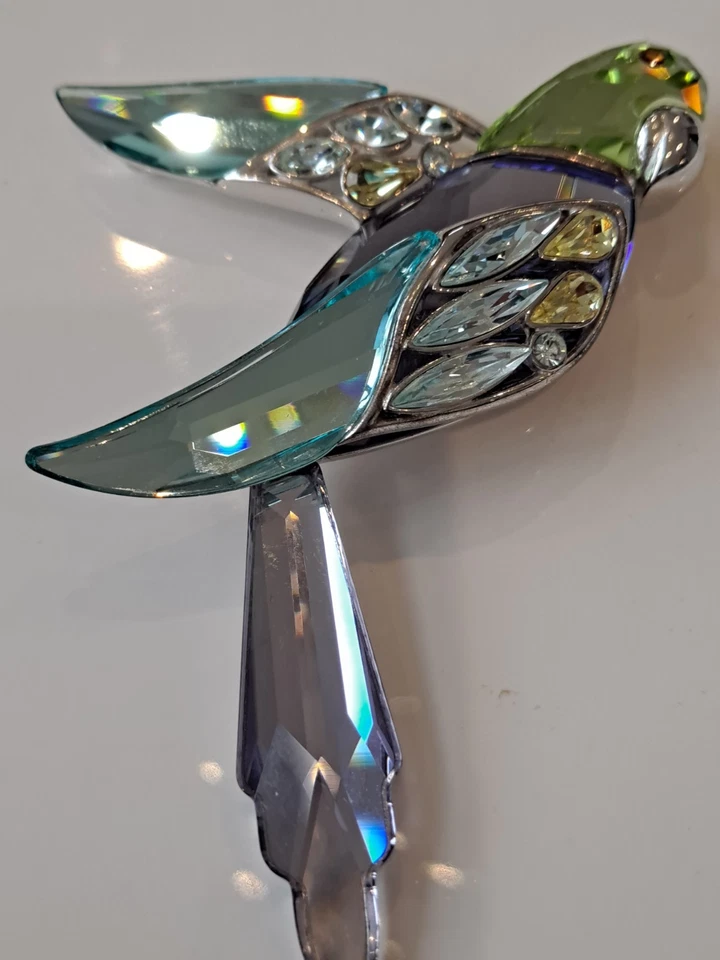 Broche Swarovski Plata 925 Pájaro del Paraíso con Caja Original.Firmado Marca de Cisne Foto 1 de 4