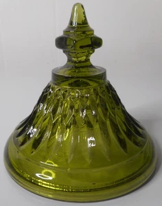 Indiana Glass Mount Vernon Green Candy Plato Tapa Solo Repuesto 3 1/2"T -4" Diámetro - Imagen 1 de 11