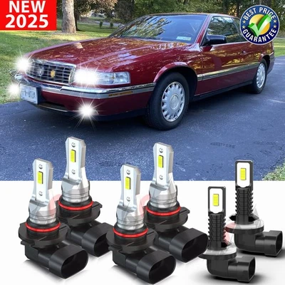 Fit Cadillac Eldorado 1992-2002 6X LED Headlights High/Low Beam Fog Light Bulbs - Image 1 of 4