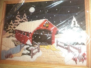 Kit de bordado Creativo Circle Crewel puente cubierto de nieve Russell Bushee Nuevo en Paquete - Imagen 1 de 3