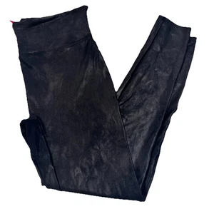 Spanx Women’s Size 1X Faux Black Leather Leggings EUC - Picture 1 of 7