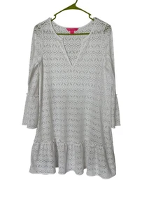 Lilly Pulitzer Payton Cover-Up Resort White Honeycomb Dot Lace Size Small - Picture 1 of 7