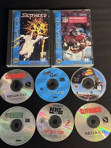 Sega CD Game Lot Slipheed Cliffhanger Sewer Shark NFL NHl Kids In Site - Picture 1 of 15