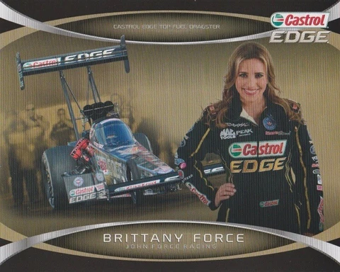 2014 Brittany Force Castrol Edge Top Fuel NHRA postcard Cover