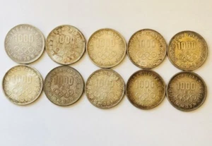1964 Japan Tokyo Olympics 1000 Yen 10 PCs Set - Picture 1 of 2